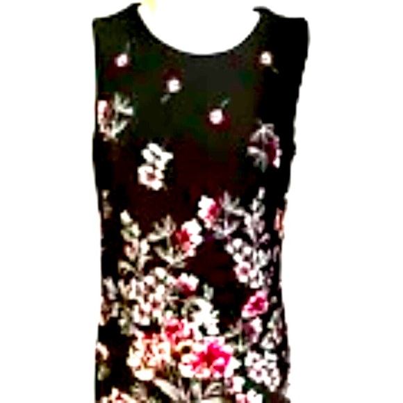 WHBM Sleeveless Floral-Print Sheath Dress - Size Sm - Picture 4 of 7